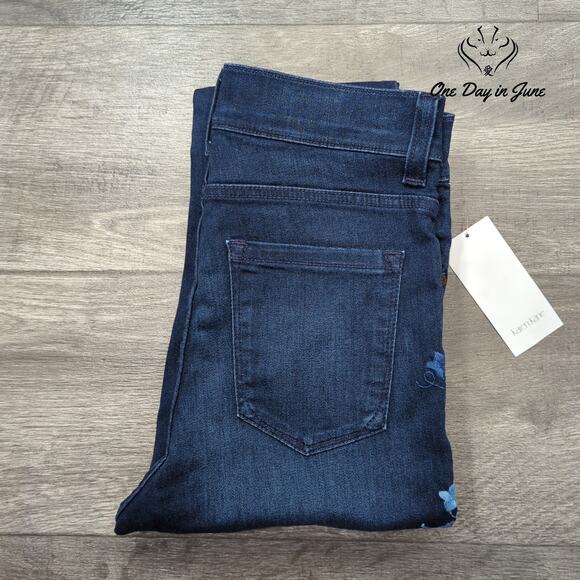 Karen Kane Embroidered Ankle Jeans Size 6 - Picture 7 of 7
